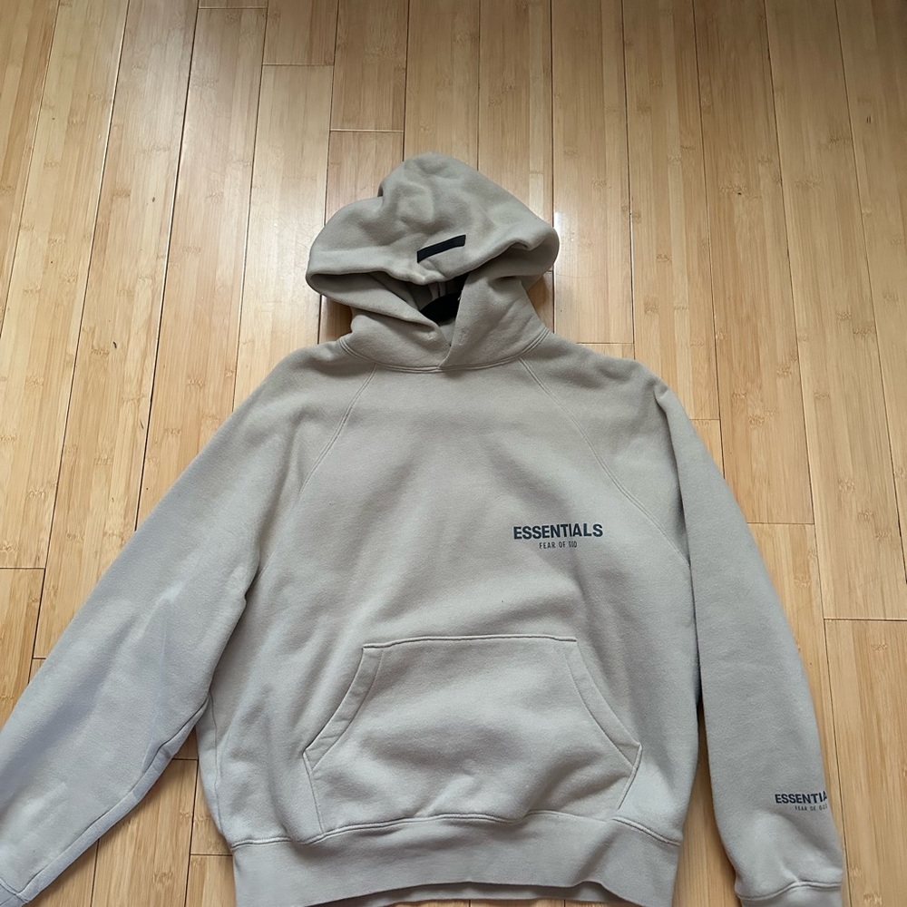 Essentials Men's Beige Hoodie